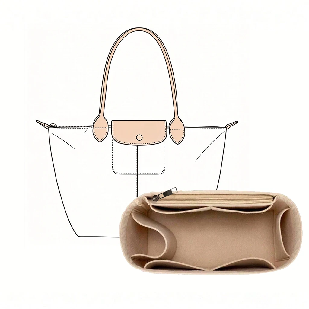 Beauty Makeup Women - Organisateur de sac en feutre, insert